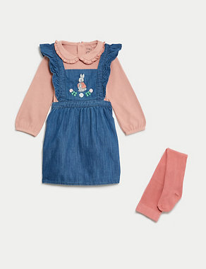 3pc Cotton Rich Peter Rabbit™ Outfit (0-3 Yrs) Image 2 of 9