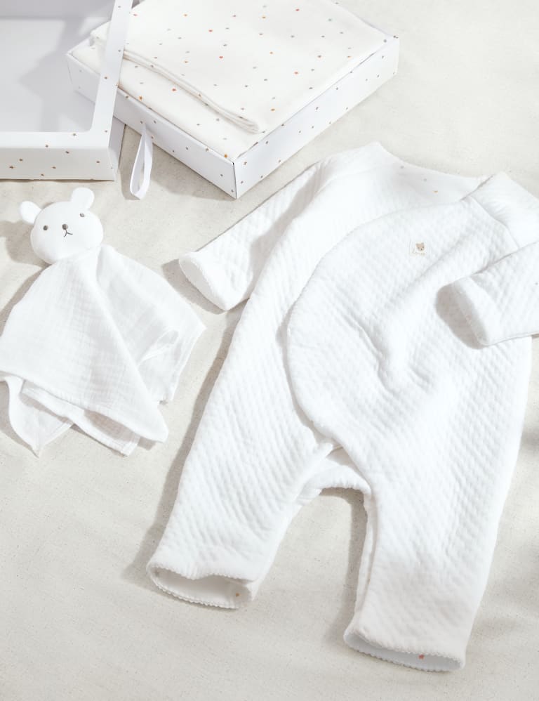 3pc Cotton Rich Sleepsuit Gift Set 0 6 Mths