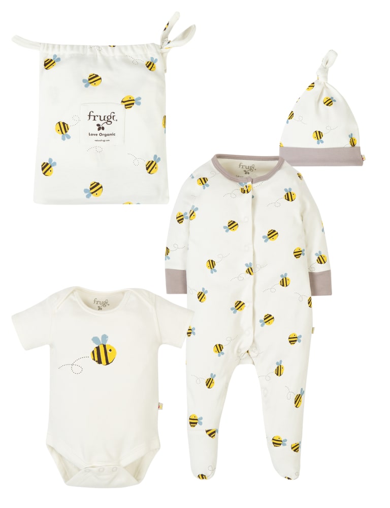 3pc Organic Cotton Gift Set (0 - 12 Mths) 1 of 7