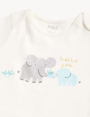 3pc Pure Cotton Animal Print Outfit (0-12 Mths) | M&S Collection | M&S