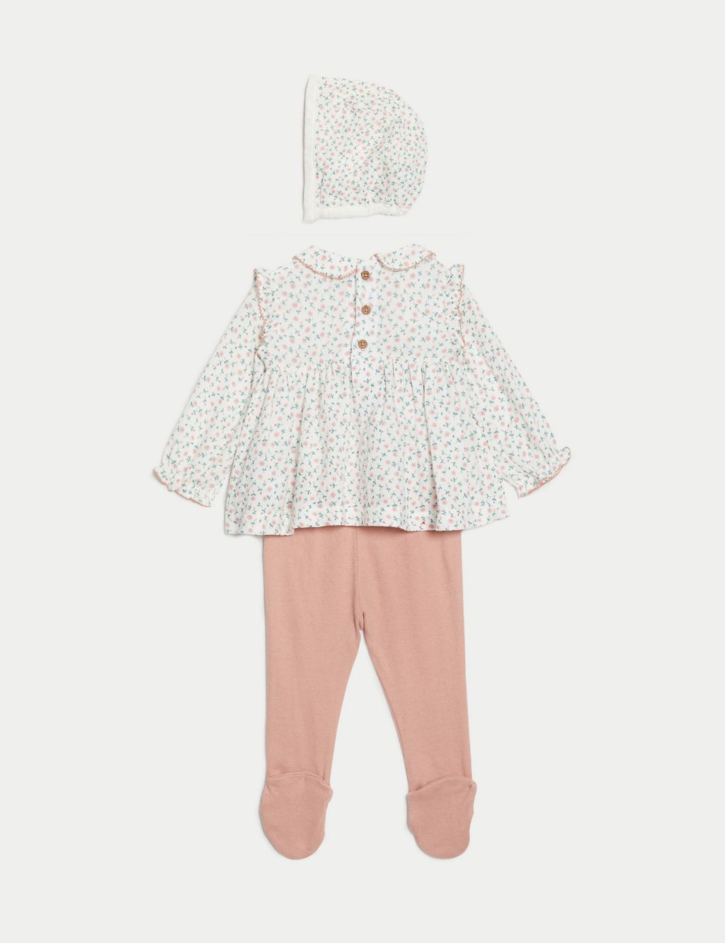 3pc Pure Cotton Floral Outfit (7lbs-1 Yrs) 2 of 10