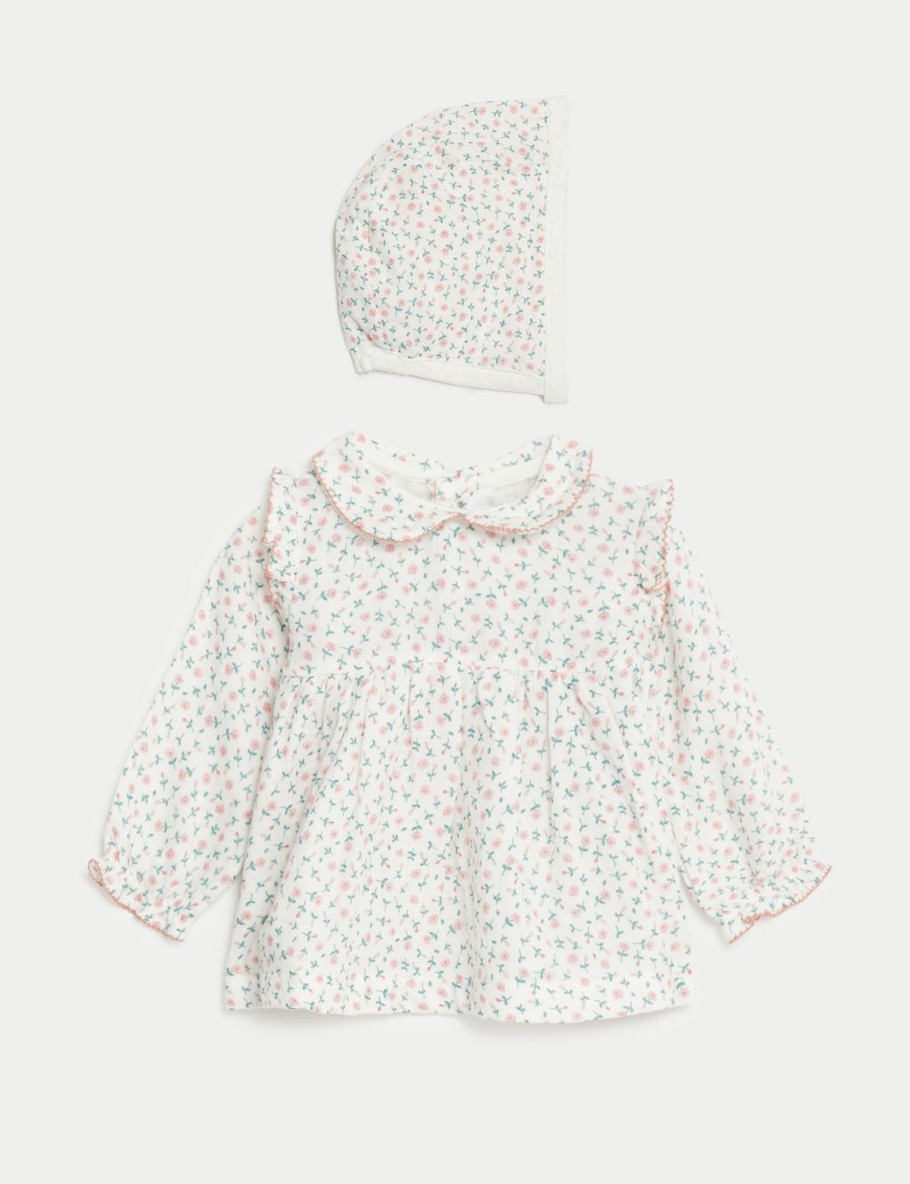 3pc Pure Cotton Floral Outfit (7lbs-1 Yrs) 7 of 10