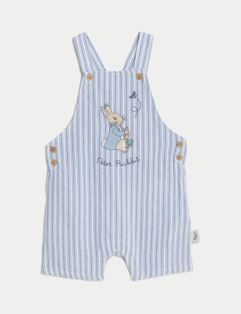 3pc Pure Cotton Peter Rabbit™ Bibshort Outfit (0-3 Yrs) 4 of 9