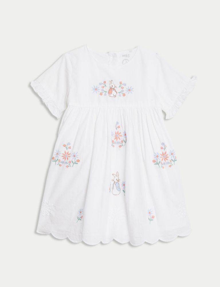 3pc Pure Cotton Peter Rabbit™ Dress Outfit (0-3 Yrs) 3 of 8