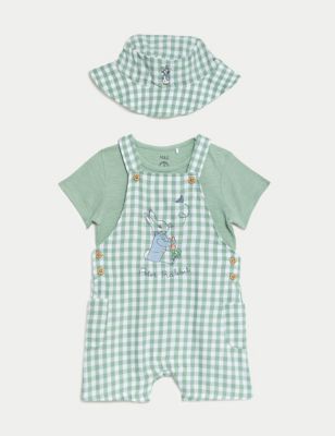 3pc Pure Cotton Peter Rabbit™ Gingham Outfit (0-3 Yrs) Image 2 of 9