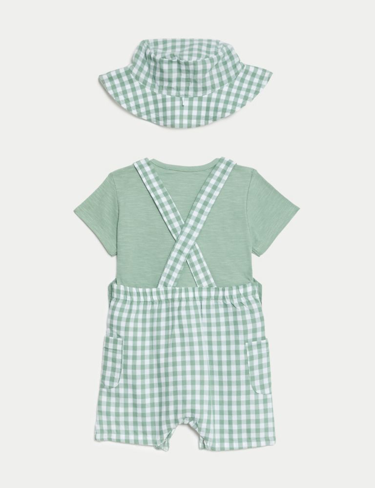 3pc Pure Cotton Peter Rabbit™ Gingham Outfit (0-3 Yrs) 3 of 9