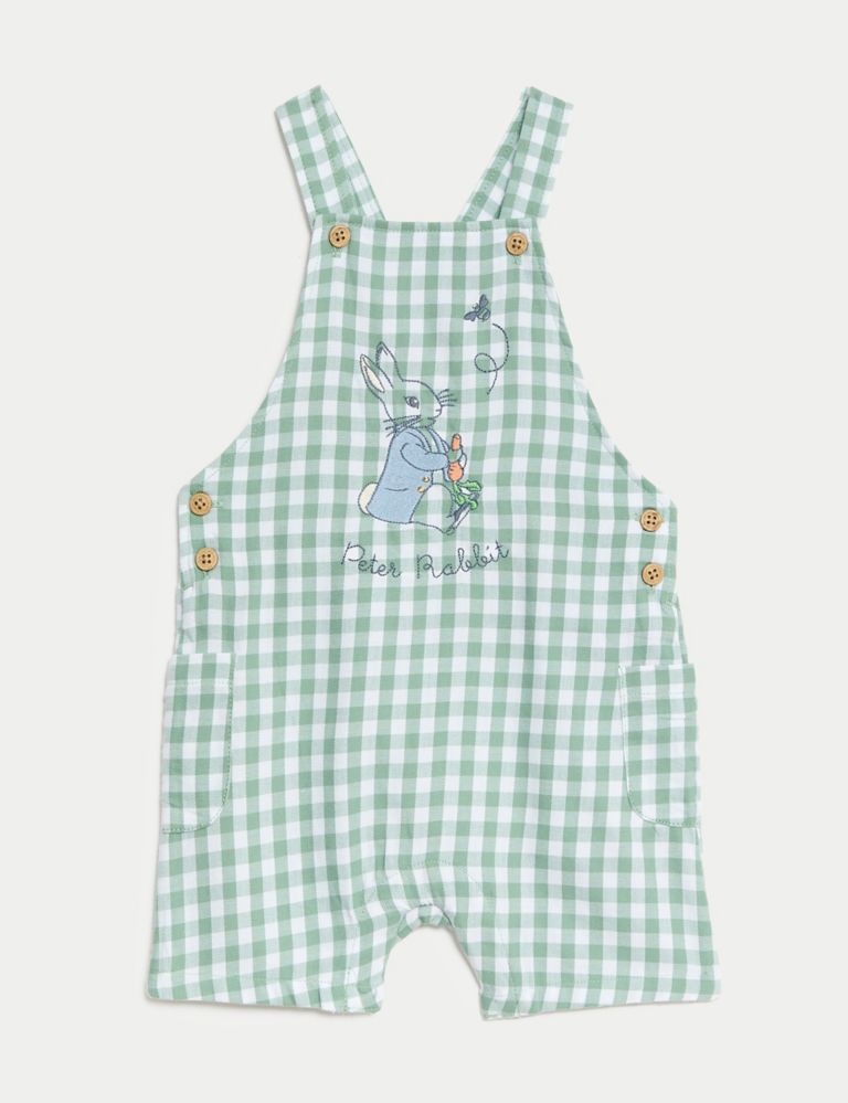 3pc Pure Cotton Peter Rabbit™ Gingham Outfit (0-3 Yrs) 4 of 9