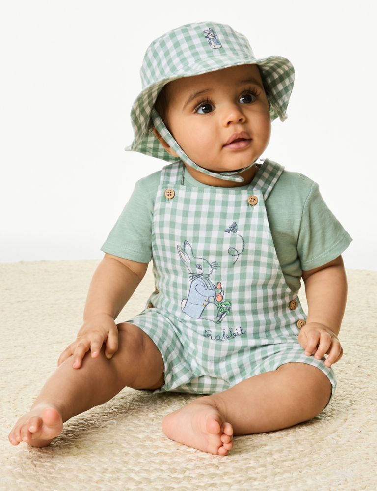 3pc Pure Cotton Peter Rabbit™ Gingham Outfit (0-3 Yrs) 8 of 9