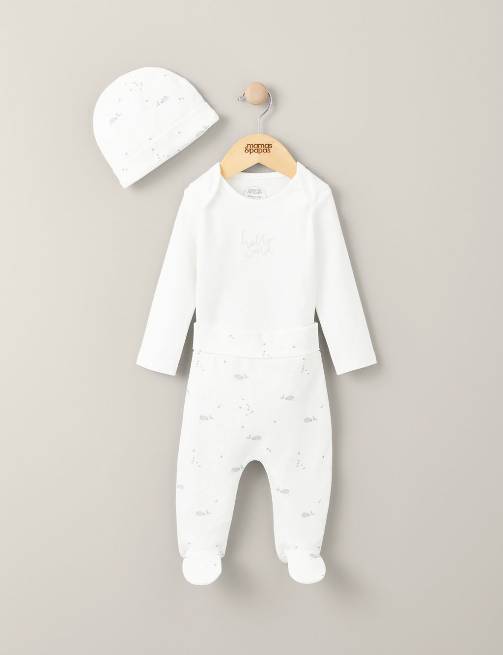 3pc Pure Cotton Whale Outfit (7lbs-6 Mths) 3 of 8