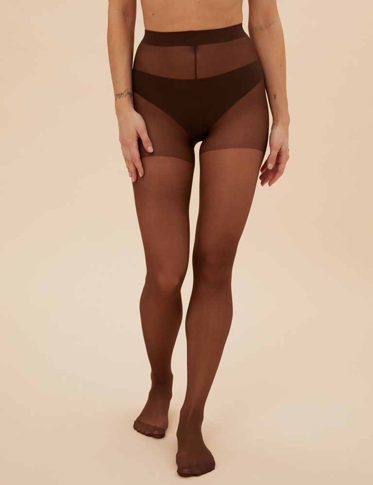 Hue Natural So Silky Sheer Control Top Reinforced Toe Tights Women's S -  beyond exchange