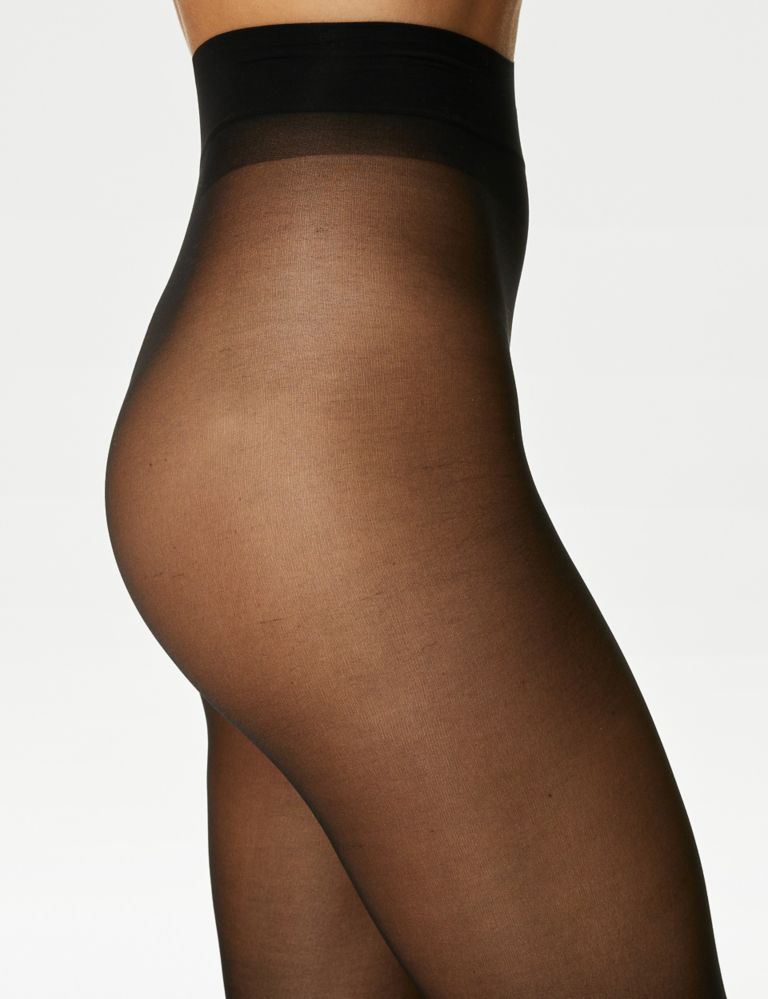 MARKS & SPENCER AUTOGRAPH Cocoa Ladder Resist 10 Denier Appearance Tights  £4.50 - PicClick UK