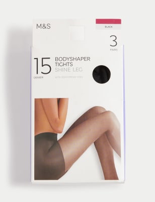 3pk 15 Denier Body Shaping Tights Image 2 of 5