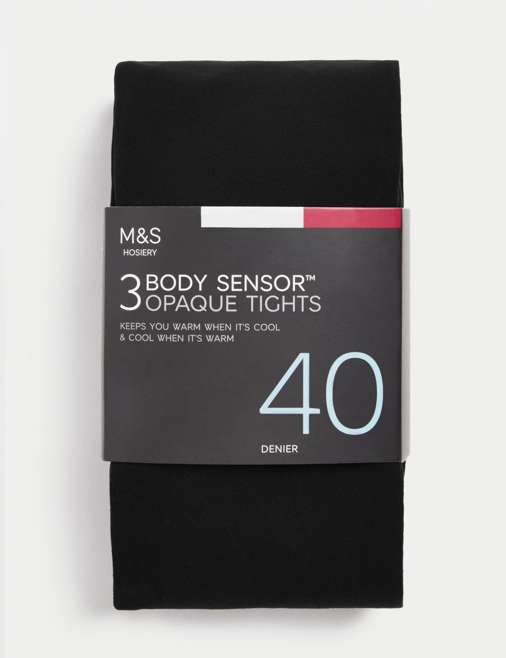 M&S Womens Collection 40 Denier Body Sensor Tights, 3 Pack, Black