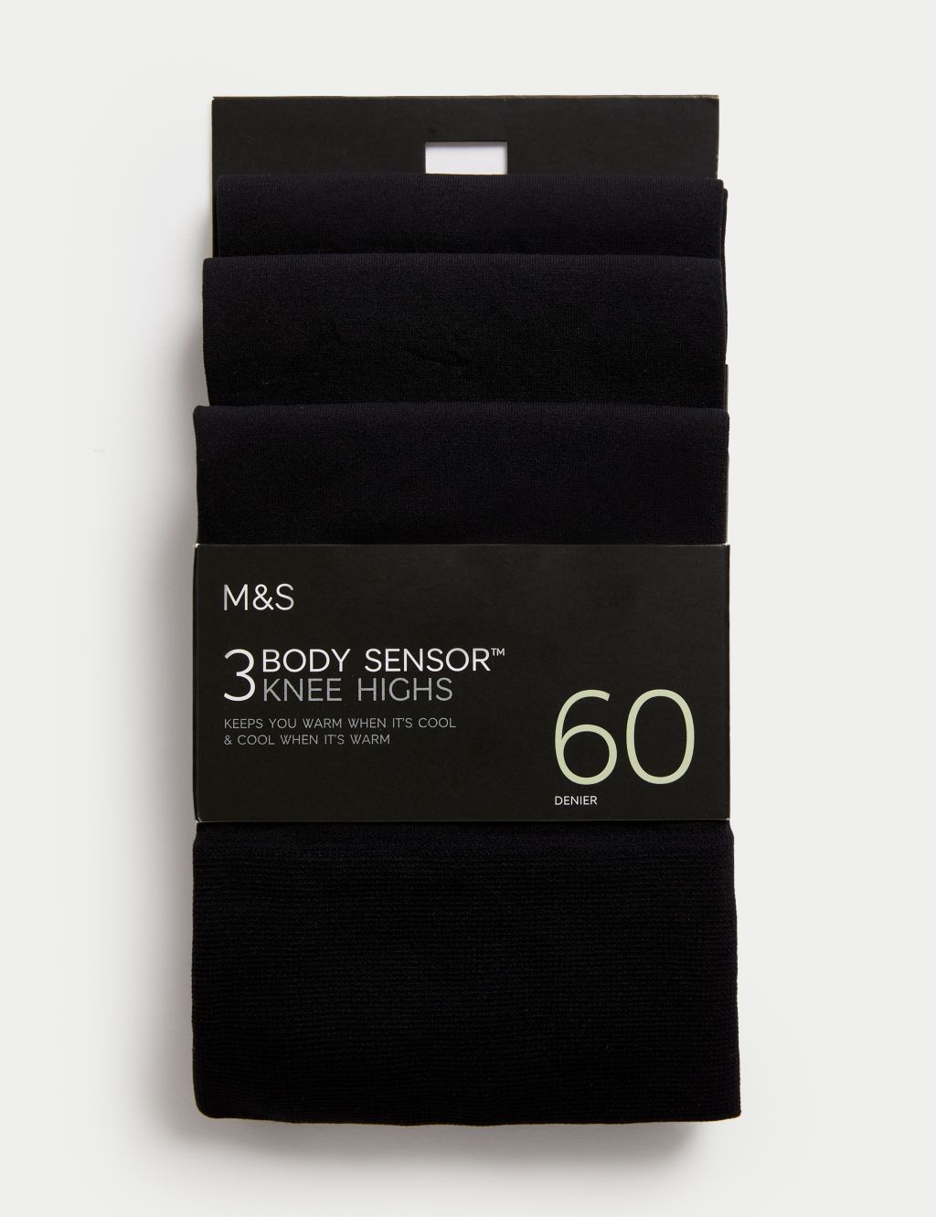 3pk 60 Denier Body Sensor™ Matt Knee Highs | M&S Collection | M&S