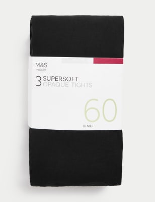 3pk 60 Denier Supersoft Opaque Tights Image 2 of 4