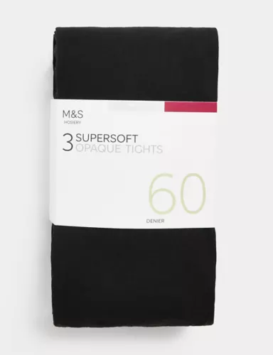 3pk 60 Denier Supersoft Opaque Tights 2 of 4