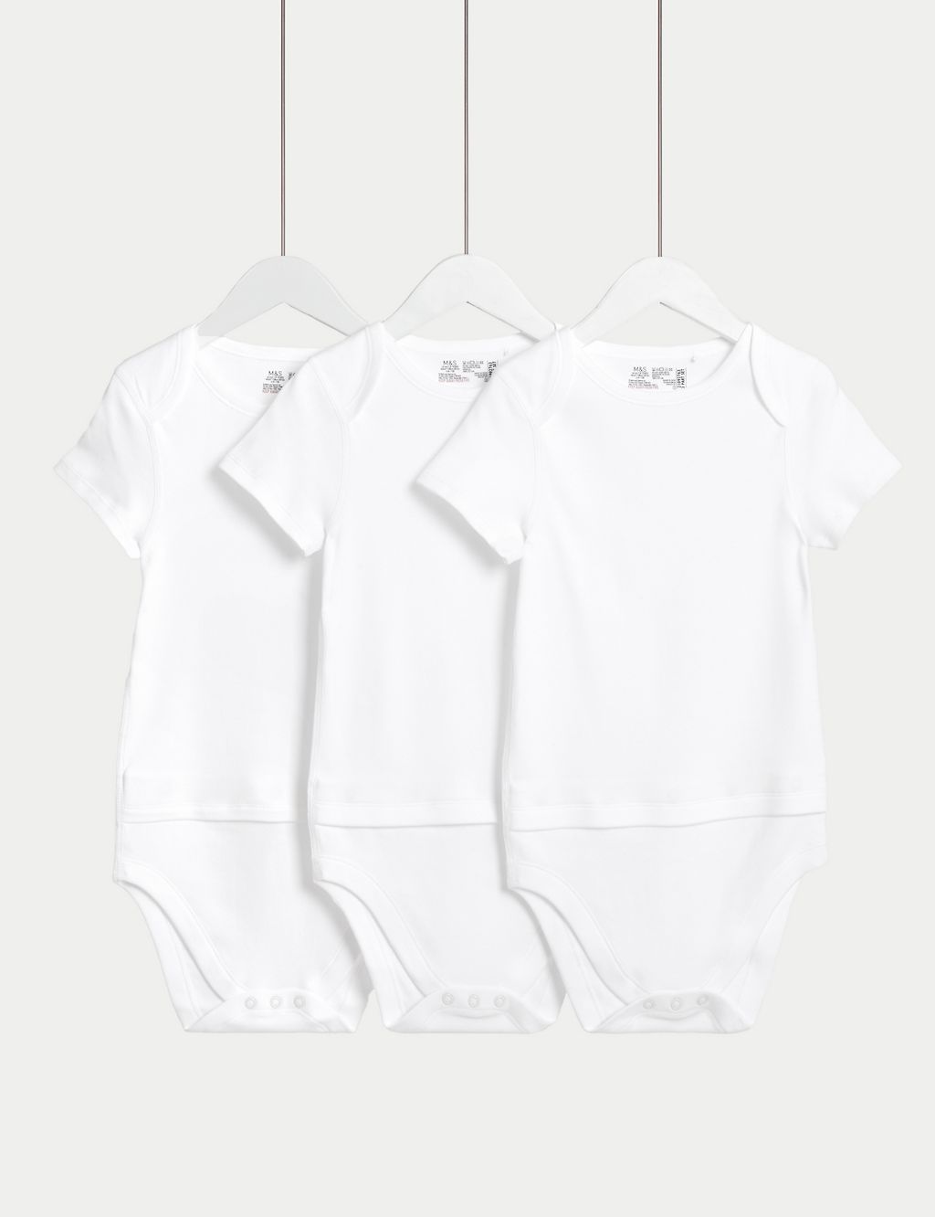3pk Adaptive Pure Cotton Bodysuits (0 Mths–16 Yrs) 3 of 5