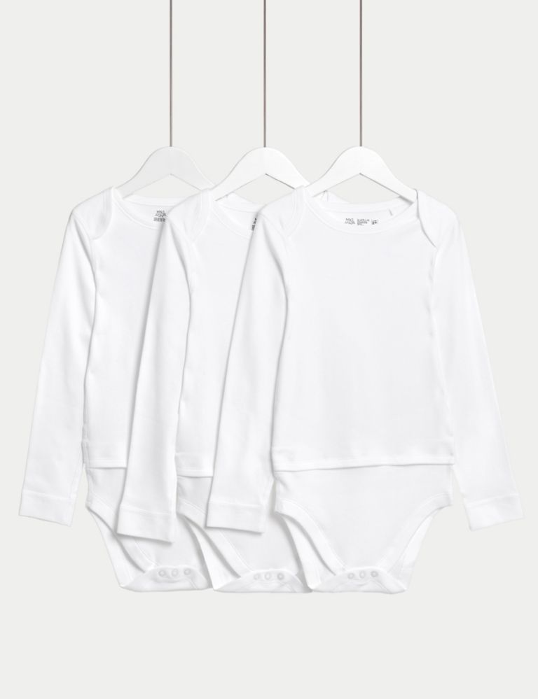 3pk Adaptive Pure Cotton Bodysuits (7lbs-16 Yrs) 1 of 5