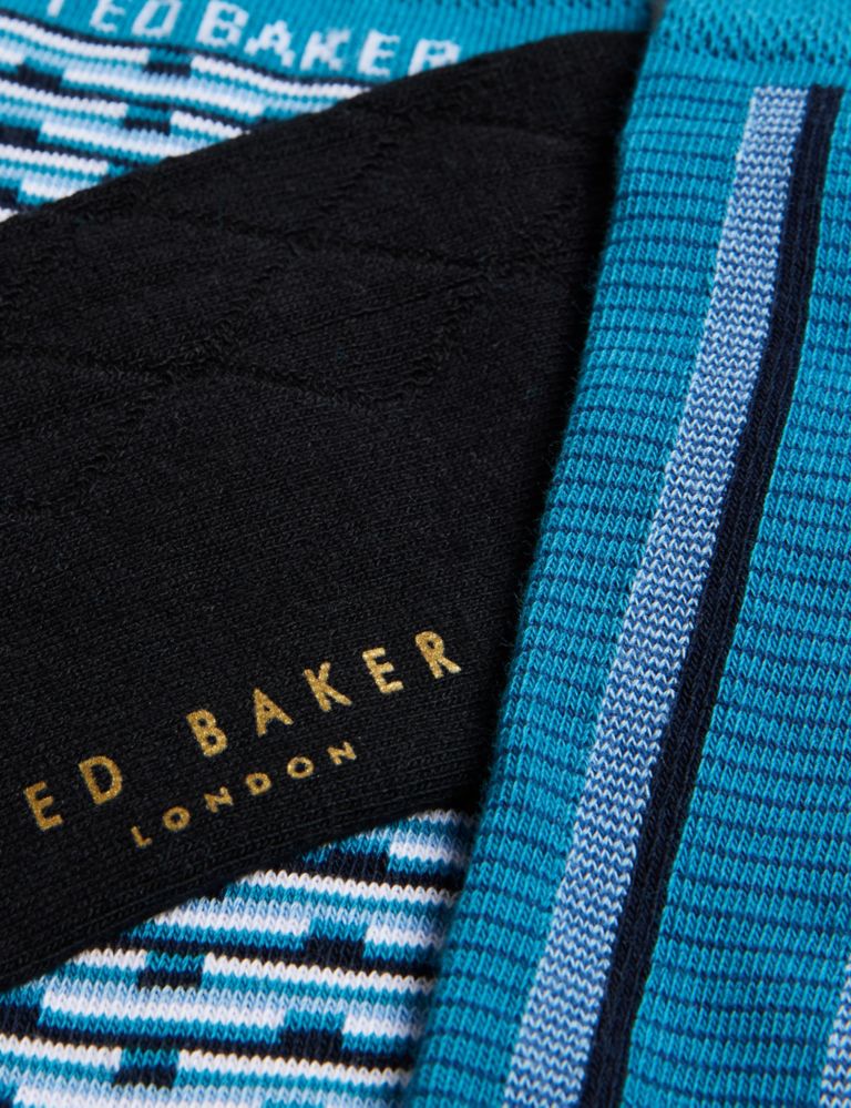 3pk Assorted Cotton Rich Socks | Ted Baker | M&S