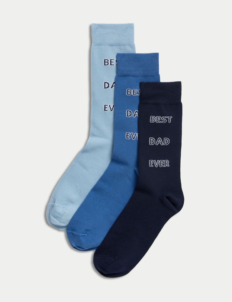 3pk Best Dad Ever Cotton Rich Socks 3 of 3