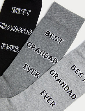 3pk Best Grandad Ever Cotton Rich Socks Image 2 of 3