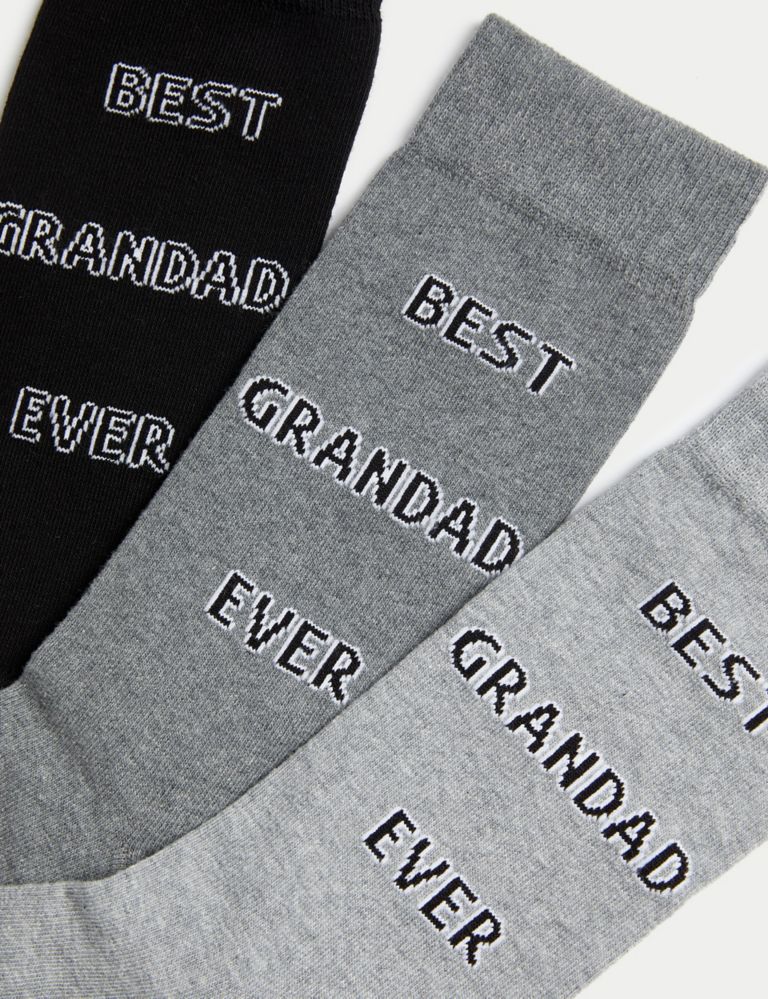 3pk Best Grandad Ever Cotton Rich Socks 2 of 3