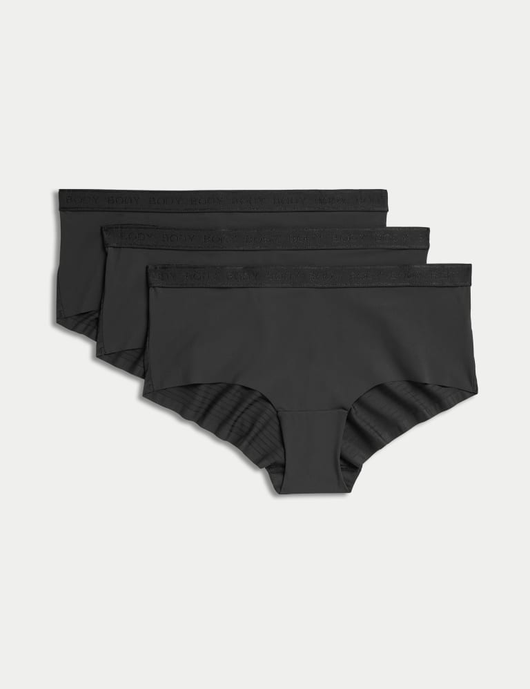 M&S Body Womens 3pk Flexifit™ Modal Brazilian Knickers - 6 - Black Mix,  Black Mix, Compare