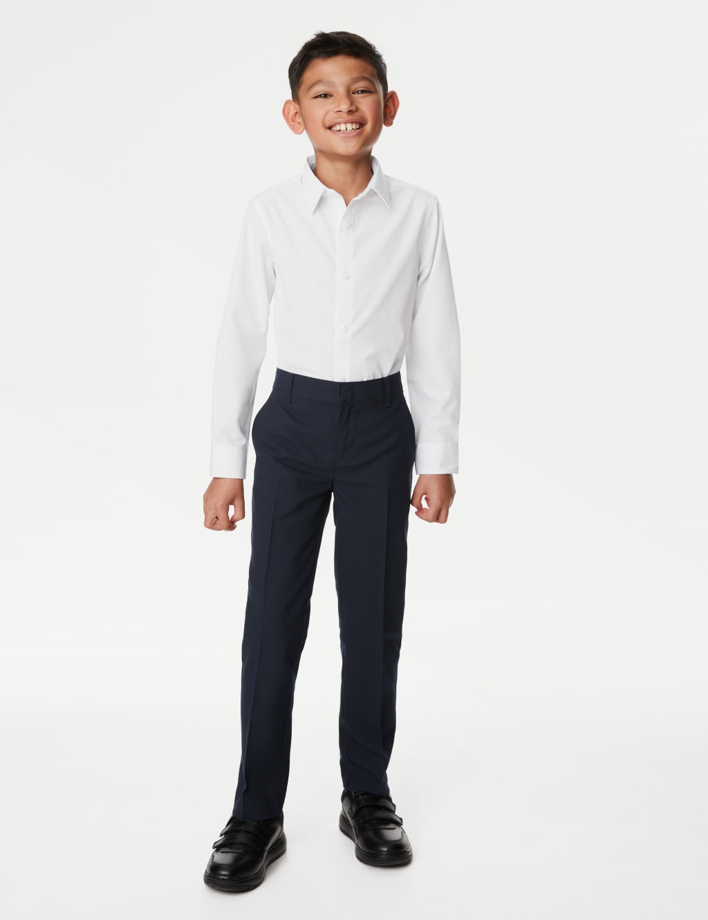 3pk Boys' Easy Dressing Easy Iron School Shirts (3-18 Yrs) 1 of 7