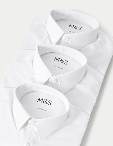 3pk Boys' Easy Dressing Easy Iron School Shirts (3-18 Yrs) 6 of 7