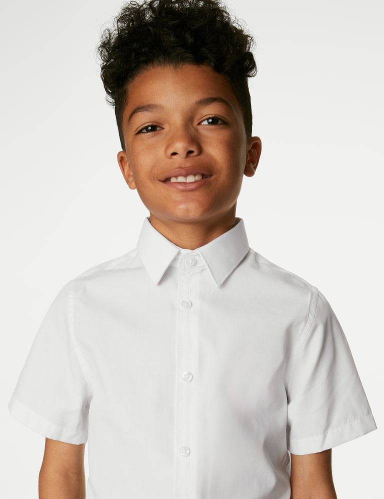 3pk Boys' Easy Dressing Easy Iron School Shirts (3-18 Yrs) 1 of 6