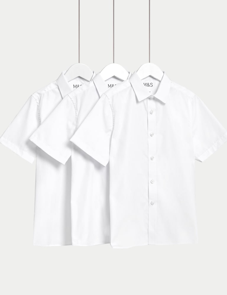 3pk Boys' Easy Dressing Easy Iron School Shirts (3-18 Yrs) 2 of 6