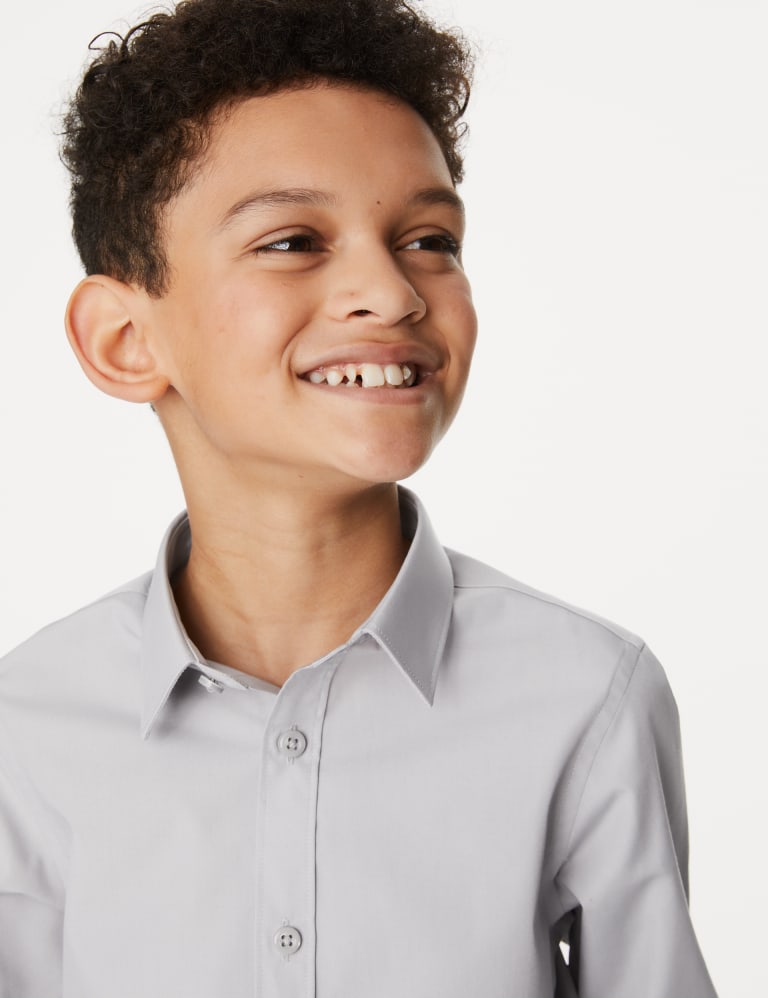 3pk Boys Easy Iron School Shirts 2 16 Yrs