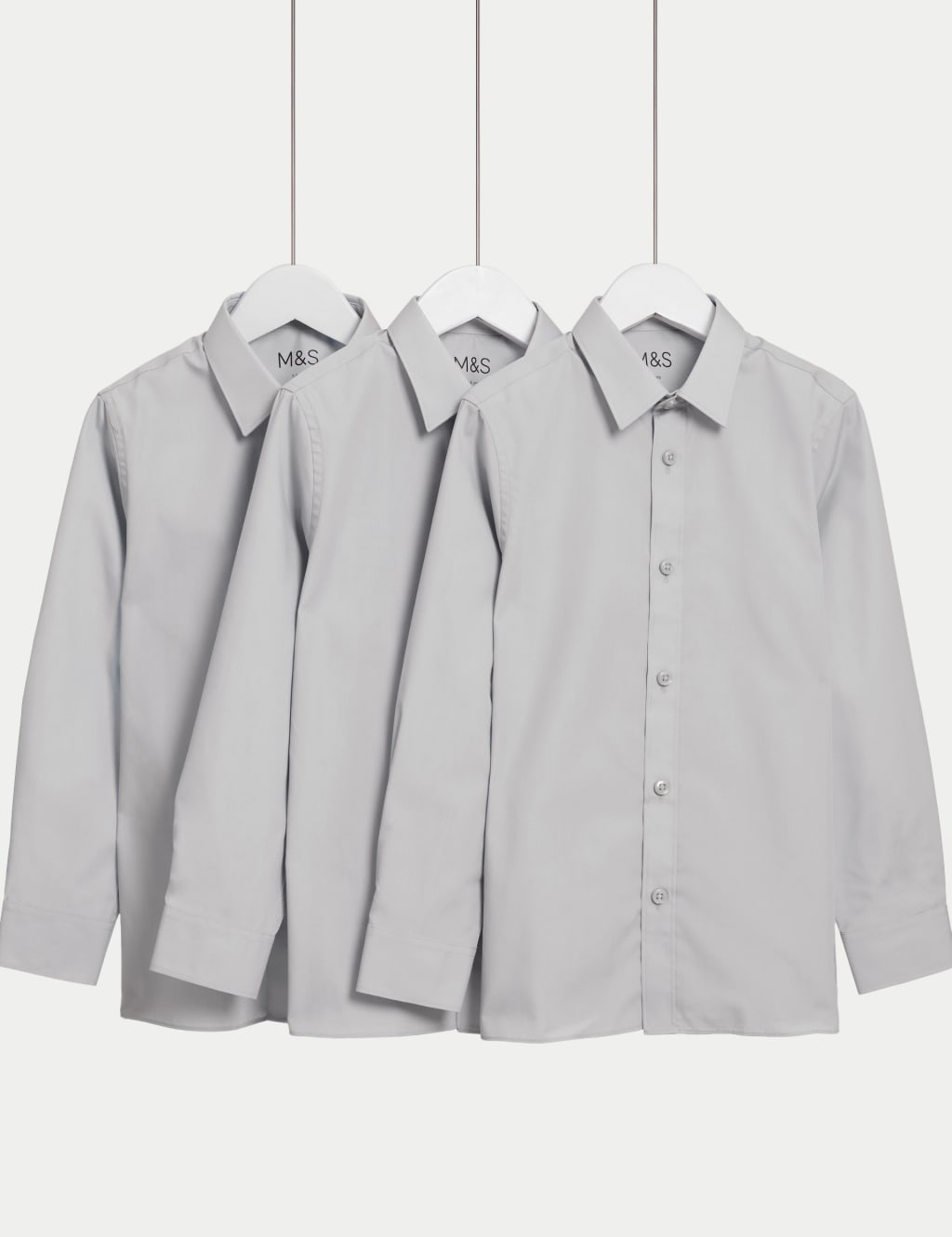 3pk Boys' Easy Iron School Shirts (2-16 Yrs) 1 of 6