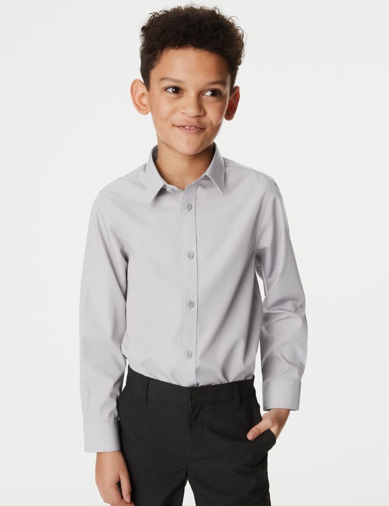 3pk Boys' Easy Iron School Shirts (2-16 Yrs) | M&S Collection | M&S
