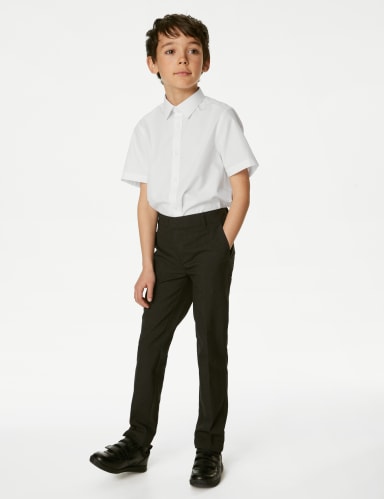 3pk Boys' Longer Length Easy Iron School Shirts (4-18 Yrs) 3 of 5