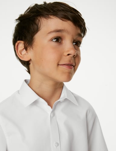 3pk Boys' Longer Length Easy Iron School Shirts (4-18 Yrs) 4 of 5