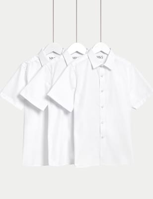 3pk Boys' Plus Fit Easy Iron School Shirts (4 - Polo Ralph Lauren