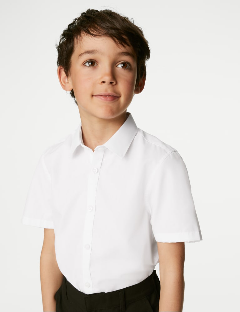 3pk Boys' Slim Easy Iron School Shirts (2-16 Yrs) | M&S Collection | M&S