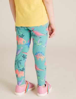 Dinosaurs Leggings, Dino Animal Leggings, Printed Leggings