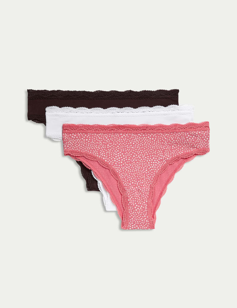 Women'secret lace Brazilian shortie briefs in off-white