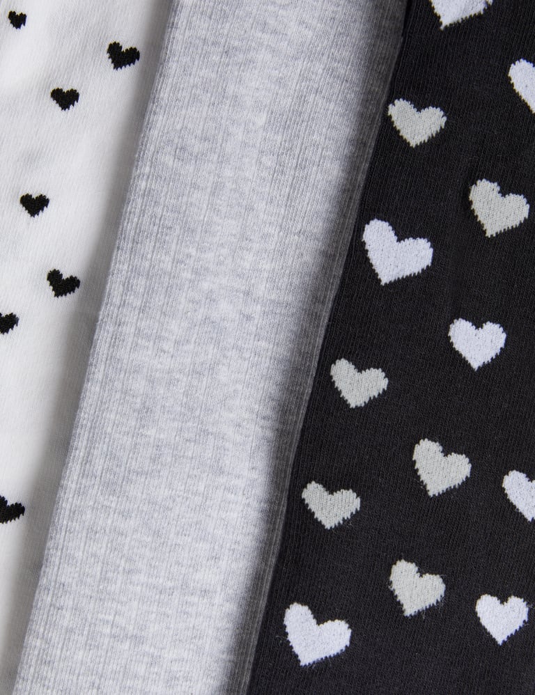 3pk Cotton Rich Heart Tights 2 14 Yrs M S Collection M S