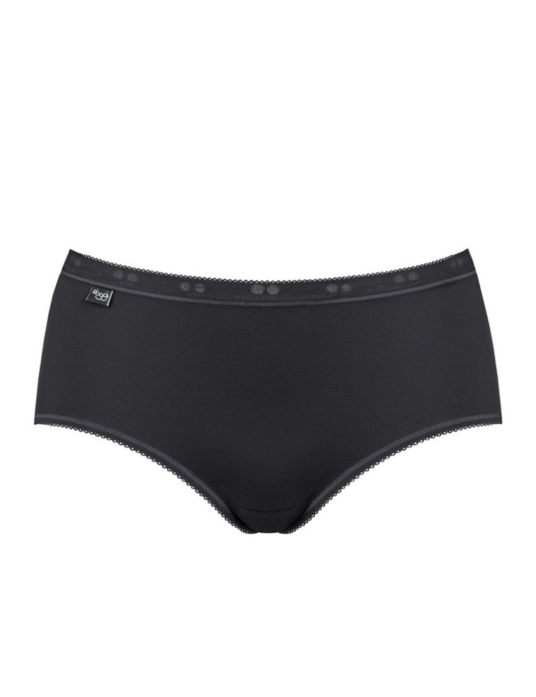 Sloggi SHIRT MIDI X2 Black - Free delivery  Spartoo NET ! - Underwear  Knickers/panties Women USD/$17.60