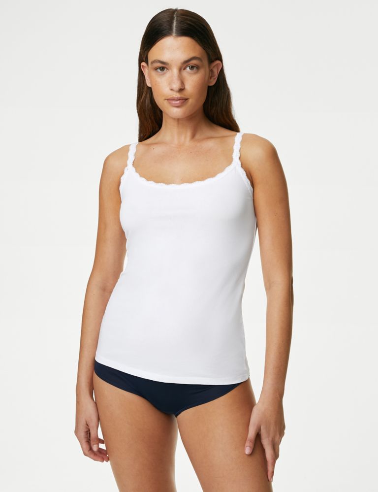 Loose Vest Tops for Women UK, Ladies Plain Cotton Vest Top Lace Trim Neck  Design Cami Strappy Camisole Gym Vests Women Tees White : :  Fashion