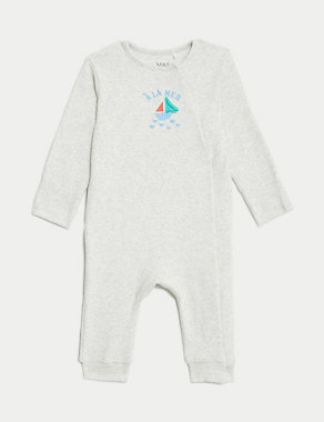3pk Cotton Rich Nautical Sleepsuits (0-3 Yrs) Image 2 of 5