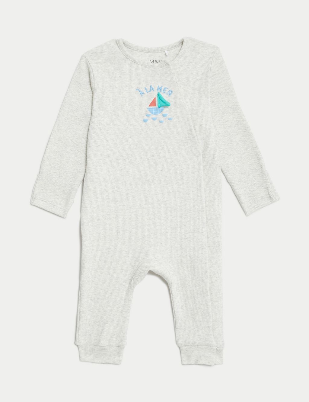 3pk Cotton Rich Nautical Sleepsuits (0-3 Yrs) 1 of 5