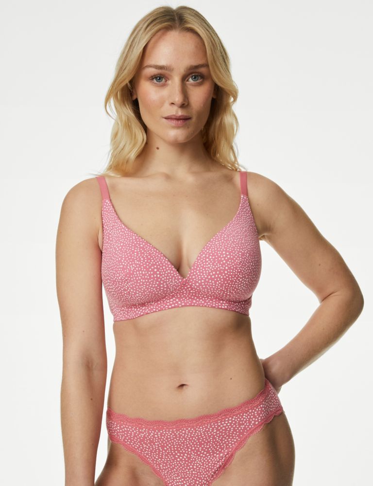 MARKS & SPENCER M&S 3pk Cotton & Lace Non Wired Full Cup Bras A-E
