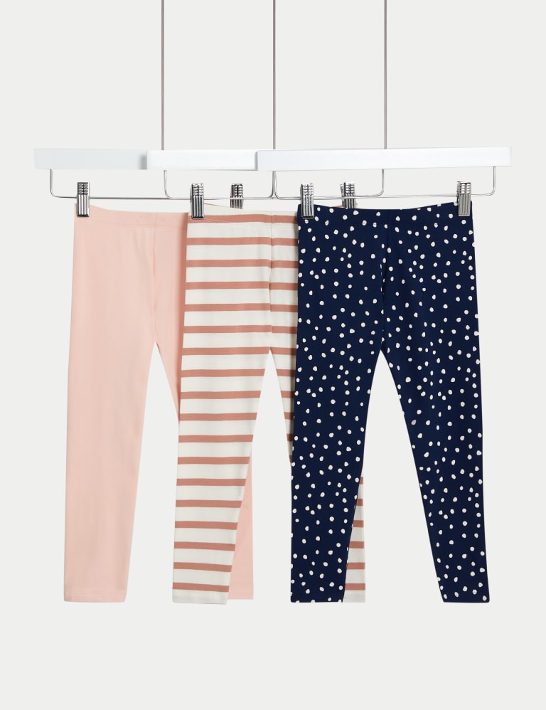 3pk Cotton Rich Leggings (6-16 Yrs ), M&S Collection