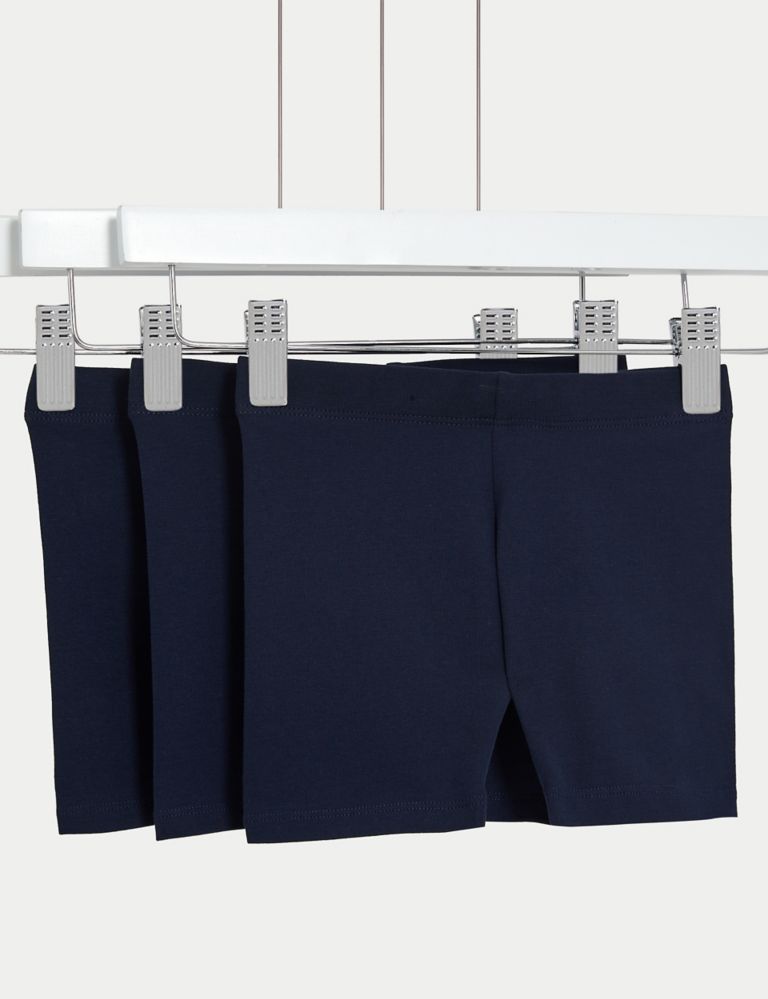 3pk Cotton Rich Plain Shorts (2 - 8 Yrs) 1 of 4