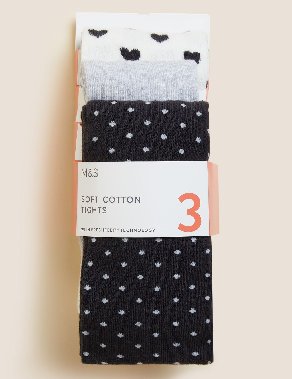 2pk Cotton Rich Thermal Tights (4-14 Yrs)