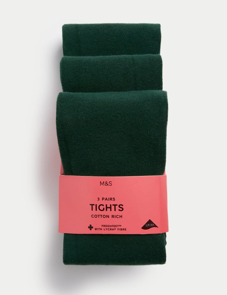 3pk of School Tights (2-16 Yrs), M&S Collection